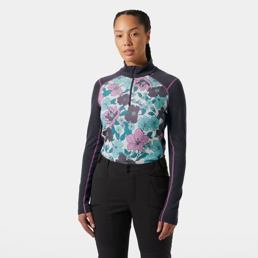 Women's LIFA Merino Midweight Graphic Half-Zip Base Layer