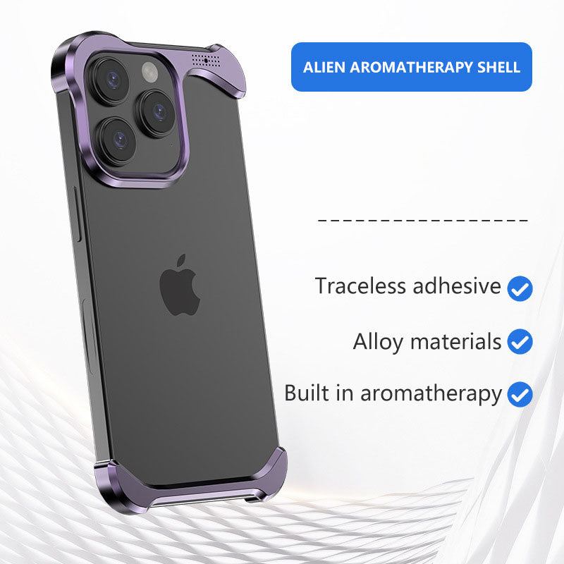 Metal Shaped Aromatherapy Phone Case Designed For iPhone