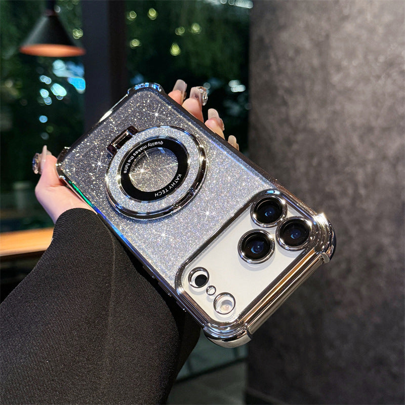 Four-corner Airbag Glitter Magnetic Phone Case (for iPhone Series)