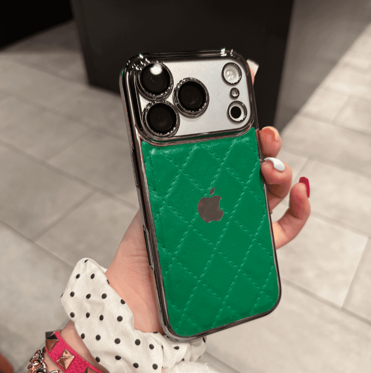 Chanel Style Diamond Leather Mobile Phone Case for iPhone Series