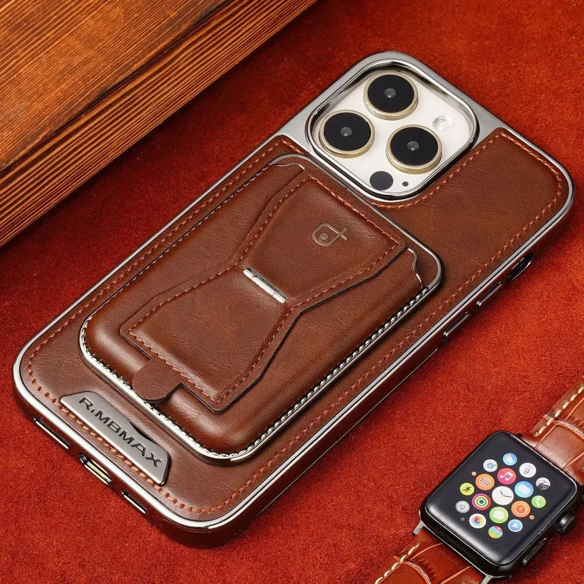 Suitable for iPhone Card Holder Magnetic Business Leather Mobile Phone Case